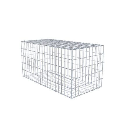Gabione 100 cm x 50 cm x 50 cm (L x H x T), Maschenweite 5 x 10 cm, Spiralring