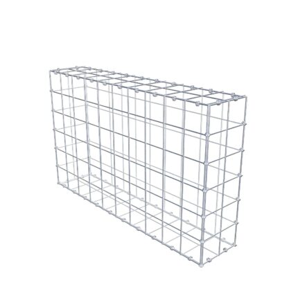 Gabione 100 cm x 60 cm x 20 cm (L x H x T), Maschenweite 10 x 10 cm, Spiralring