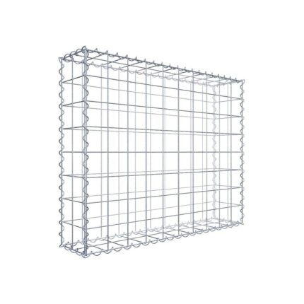 Gabione 100 cm x 80 cm x 20 cm (L x H x T), Maschenweite 10 cm x 10 cm, Spirale