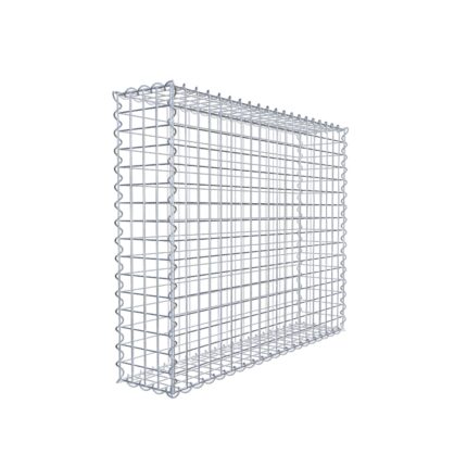 Gabione 100 cm x 80 cm x 20 cm (L x H x T), Maschenweite 5 cm x 5 cm, Spirale