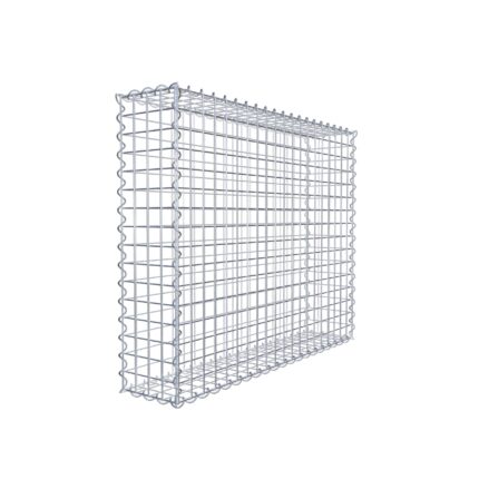 Gabione 100 cm x 80 cm x 20 cm (L x H x T), Maschenweite 5 cm x 5 cm, Spirale