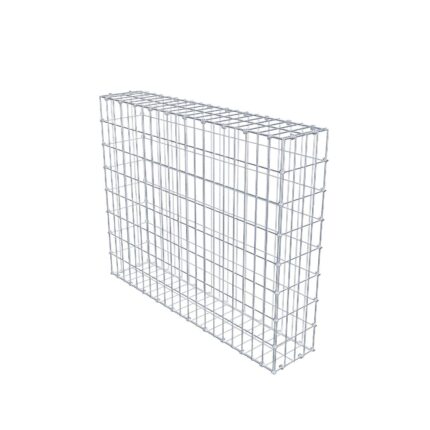 Gabione 100 cm x 80 cm x 20 cm (L x H x T), Maschenweite 5 x 10 cm, Spiralring