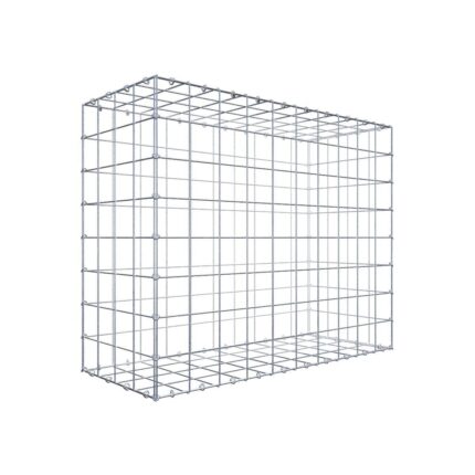 Gabione 100 cm x 80 cm x 40 cm (L x H x T), Maschenweite 10 cm x 10 cm, C-Ring