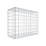 Gabione 100 cm x 80 cm x 40 cm (L x H x T), Maschenweite 10 cm x 10 cm, Spirale