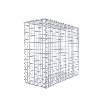 Gabione 100 cm x 90 cm x 40 cm (L x H x T), Maschenweite 5 cm x 5 cm, Spirale