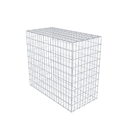 Gabione 100 cm x 90 cm x 50 cm (L x H x T), Maschenweite 5 x 10 cm, Spiralring