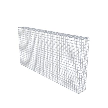 Gabione 200 cm x 100 cm x 20 cm (L x H x T), Maschenweite 5 x 5 cm, Spiralring