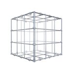 Gabione 30 cm x 30 cm x 30 cm (L x H x T), Maschenweite 10 cm x 10 cm, C-Ring