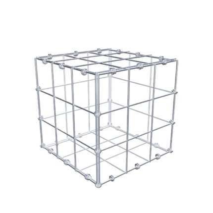Gabione 30 cm x 30 cm x 30 cm (L x H x T), Maschenweite 10 x 10 cm, Spiralring