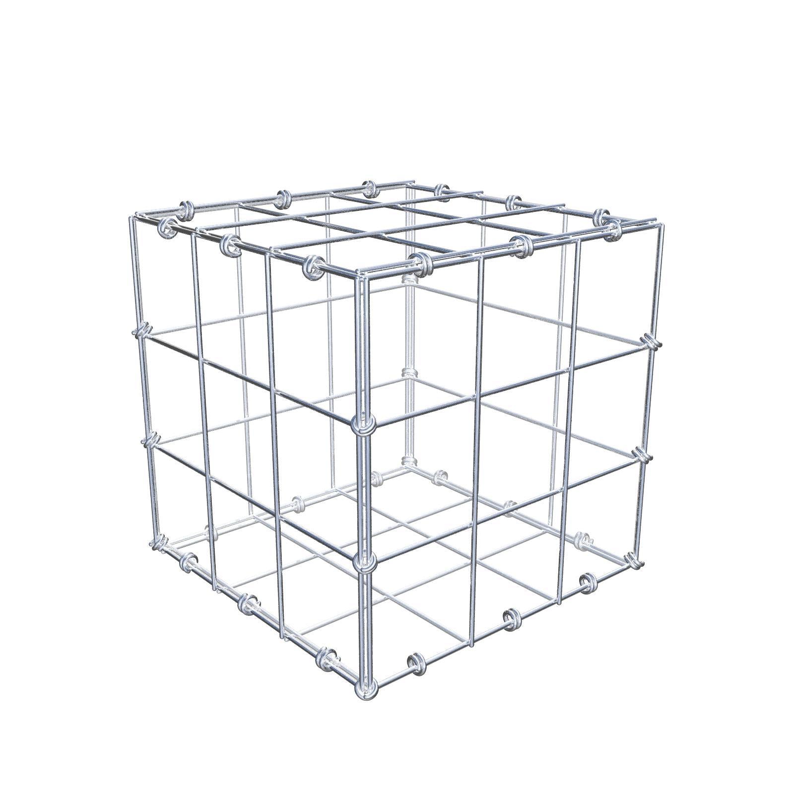 Gabione 30 cm x 30 cm x 30 cm (L x H x T), Maschenweite 10 x 10 cm, Spiralring