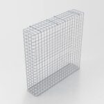 Gabione feuerverzinkt 102 cm x 102 cm x 22 cm, Maschenweite 5 cm x 5 cm, fertig geschweißt