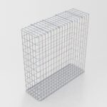 Gabione feuerverzinkt 102 cm x 102 cm x 32 cm, Maschenweite 5 cm x 10 cm, fertig geschweißt