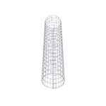 Gabionensäule Durchmesser 37 cm, MW 5 x 10 cm rund
