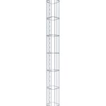 Gabionensäule eckig 17  cm x 17  cm, 160 cm Höhe, MW 5 cm x 20 cm