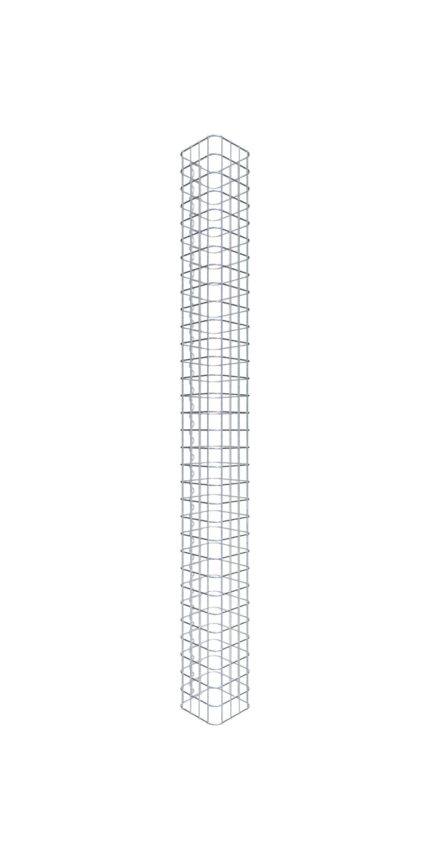Gabionensäule eckig 22  cm x 22  cm, 160 cm Höhe, MW 5 cm x 5 cm