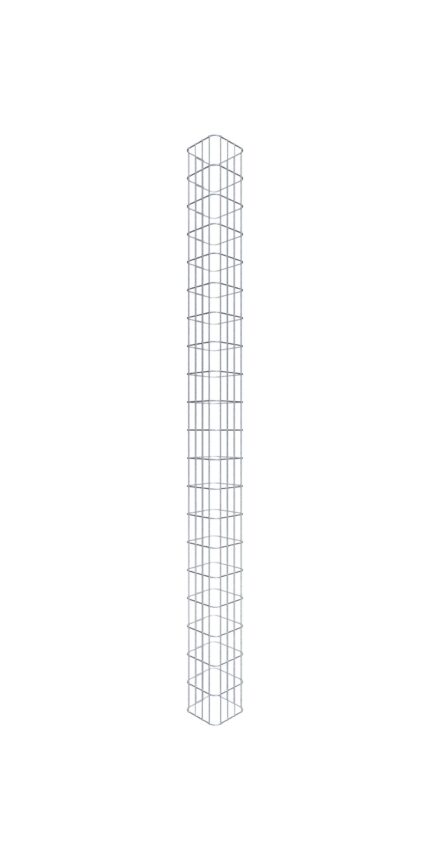 Gabionensäule eckig 22  cm x 22  cm, 200 cm Höhe, MW 5 cm x 10 cm