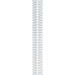 Gabionensäule eckig 22  cm x 22  cm, 200 cm Höhe, MW 5 cm x 5 cm