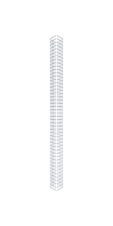 Gabionensäule eckig 22 cm x 22 cm, 230 cm Höhe, MW 5 cm x 5 cm