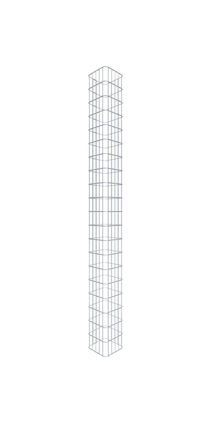 Gabionensäule eckig 27  cm x 27  cm, 200 cm Höhe, MW 5 cm x 10 cm