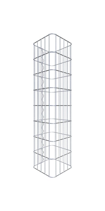 Gabionensäule eckig 27  cm x 27  cm, 80 cm Höhe, MW 5 cm x 10 cm
