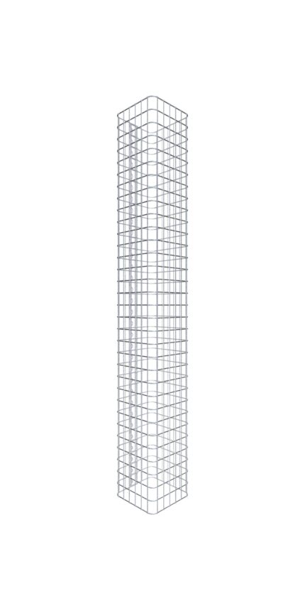 Gabionensäule eckig 32  cm x 32 cm, 160 cm Höhe, MW 5 cm x 5 cm