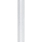 Gabionensäule eckig 32  cm x 32  cm, 230 cm Höhe, MW 5 cm x 5 cm