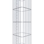 Gabionensäule eckig 32  cm x 32  cm, 80 cm Höhe, MW 5 cm x 20 cm