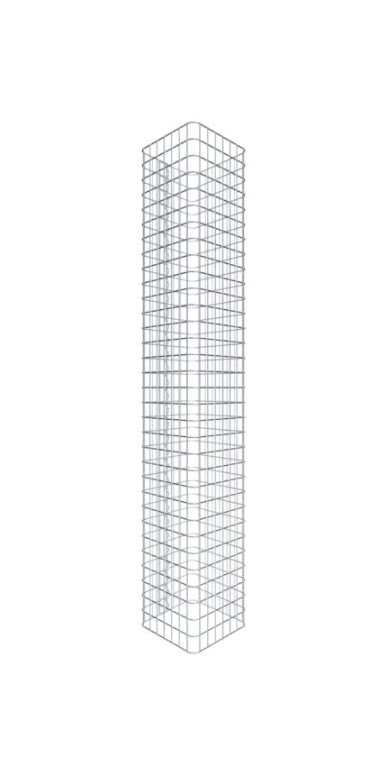 Gabionensäule eckig 37 cm x 37 cm, 160 cm Höhe, MW 5 cm x 5 cm