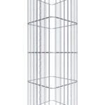 Gabionensäule eckig 37  cm x 37  cm, 80 cm Höhe, MW 5 cm x 20 cm
