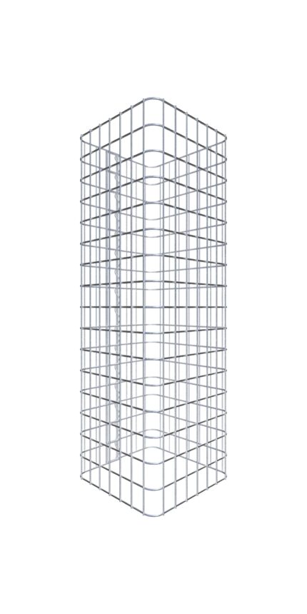 Gabionensäule eckig 37  cm x 37  cm, 80 cm Höhe, MW 5 cm x 5 cm
