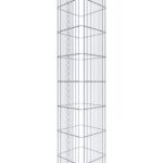 Gabionensäule eckig 42  cm x 42  cm, 160 cm Höhe, MW 5 cm x 20 cm