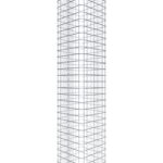 Gabionensäule eckig 42  cm x 42  cm, 160 cm Höhe, MW 5 cm x 5 cm
