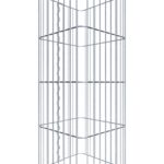 Gabionensäule eckig 42  cm x 42  cm, 80 cm Höhe, MW 5 cm x 20 cm