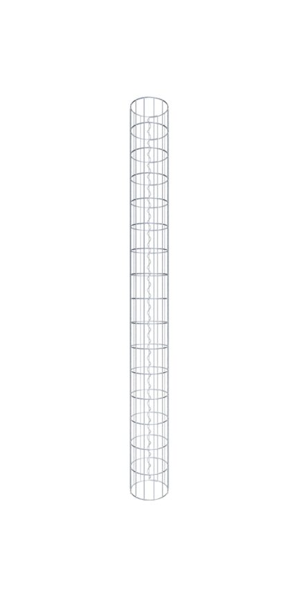 Gabionensäule rund 22 cm Durchmesser, 160 cm Höhe, Maschenweite 5 cm x 10 cm