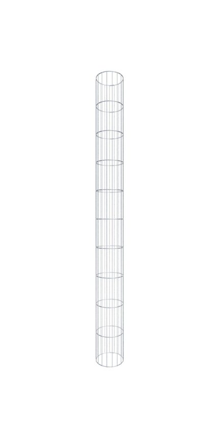 Gabionensäule rund 27 cm Durchmesser, 200 cm Höhe, Maschenweite 5 cm x 20 cm
