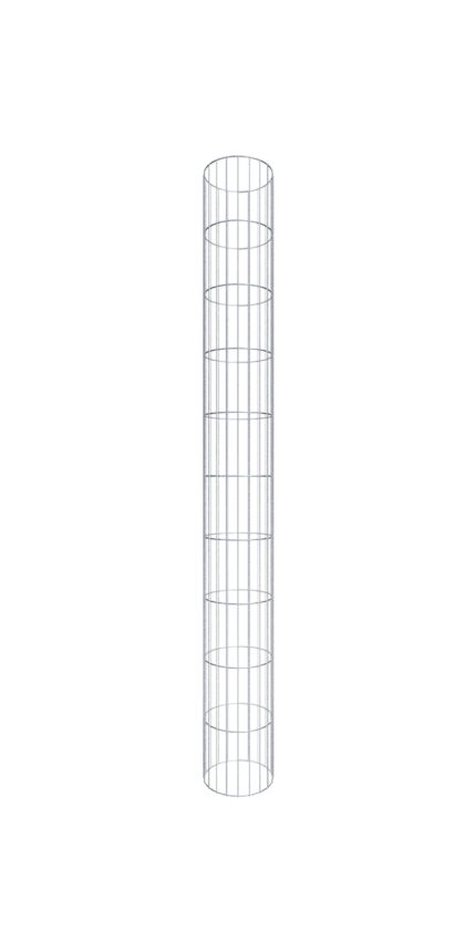 Gabionensäule rund 32 cm Durchmesser, 200 cm Höhe, Maschenweite 5 cm x 20 cm