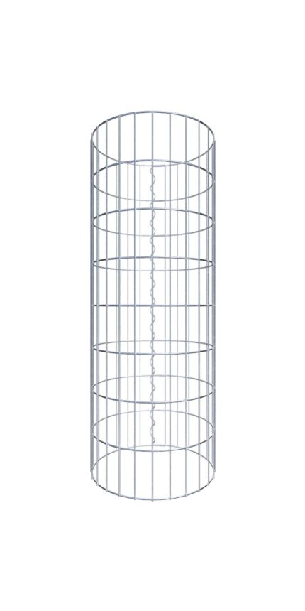 Gabionensäule rund 42  cm Durchmesser, 80  cm Höhe, Maschenweite 5 cm x 10 cm