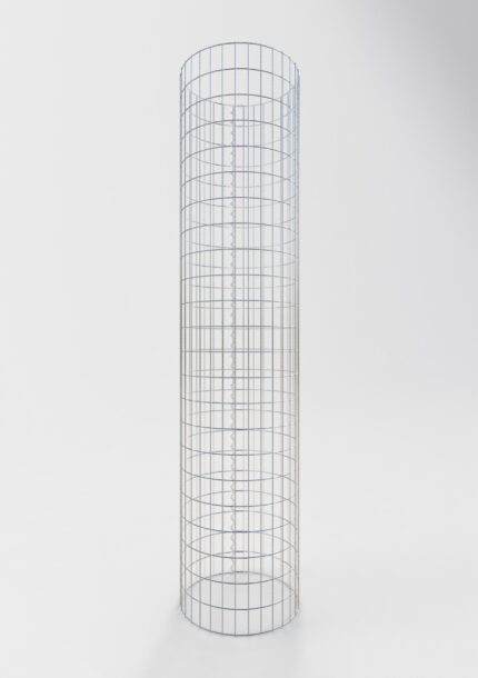 Gabionensäule rund 52  cm Durchmesser, 230  cm Höhe, Maschenweite 5 cm x 10 cm