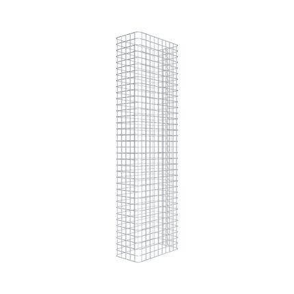 Gabionenzaun Länge 52 cm, Höhe 180 cm, Tiefe 27 cm, Maschenweite 5 x 5 cm