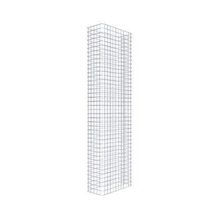 Gabionenzaun Länge 57 cm, Höhe 200 cm, Tiefe 27 cm, Maschenweite 5 x 5 cm