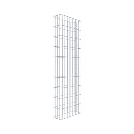 Gabionenzaun Länge 62 cm, Höhe 200 cm, Tiefe 22 cm, Maschenweite 5 x 20 cm