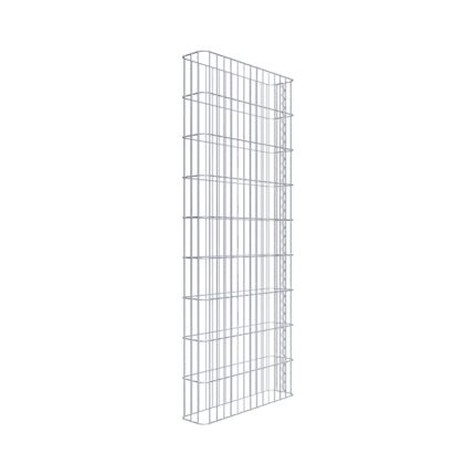 Gabionenzaun Länge 72 cm, Höhe 180 cm, Tiefe 17 cm, Maschenweite 5 x 20 cm