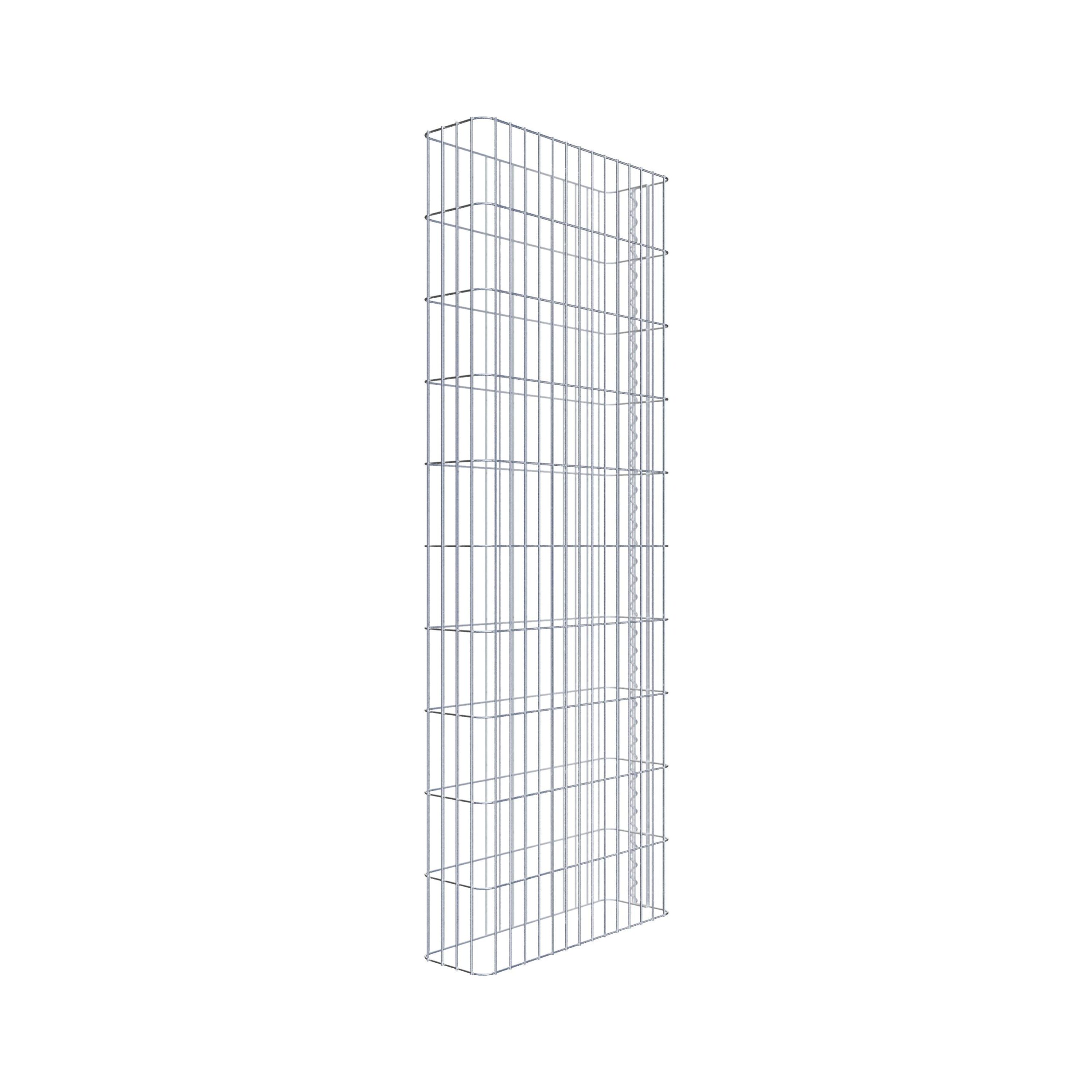Gabionenzaun Länge 72 cm, Höhe 200 cm, Tiefe 22 cm, Maschenweite 5 x 20 cm
