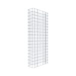 Gabionenzaun Länge 77 cm, Höhe 180 cm, Tiefe 27 cm, Maschenweite 5 x 10 cm