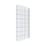 Gabionenzaun Länge 87 cm, Höhe 160 cm, Tiefe 17 cm, Maschenweite 5 x 20 cm