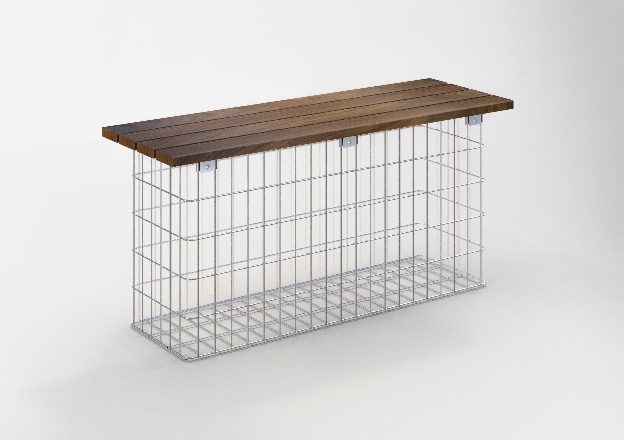 Gartenbank feuerverzinkt 102 x 50 x 42 cm, MW 5 x 10 cm, einzeln