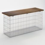 Gartenbank Spiralgabione CUMARU MW 5 x 10 cm 105 x 50 x 40 cm