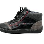 Gefüttert Stiefeletten Plateau Schwarz 38