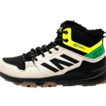 gefütterte Wanderschuhe warm Beige-Schwarz-Grün 42