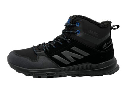 gefütterte Wanderschuhe warm Schwarz-Königsblau 44